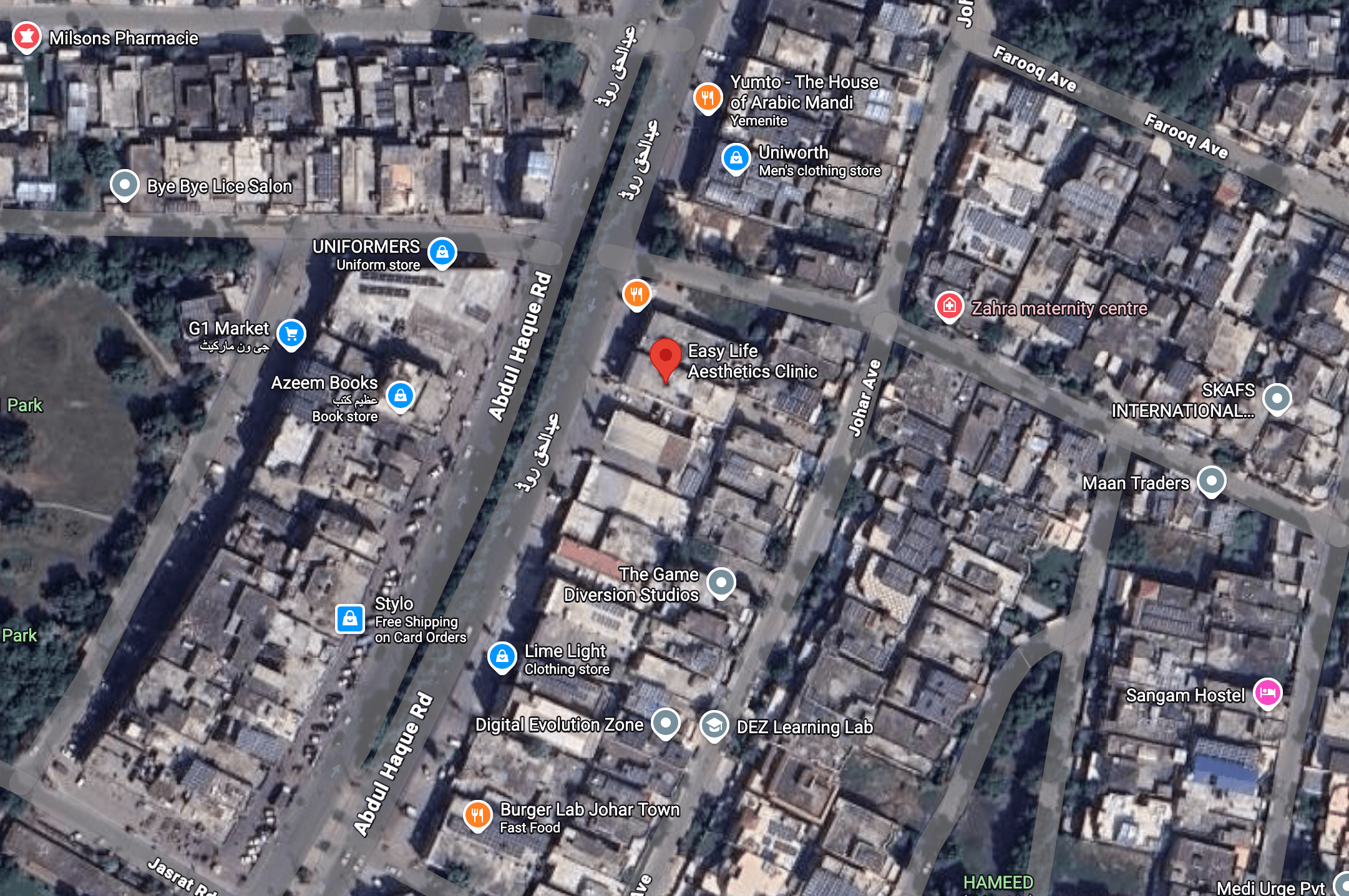 Map location for Easy Life Aesthetics Clinic